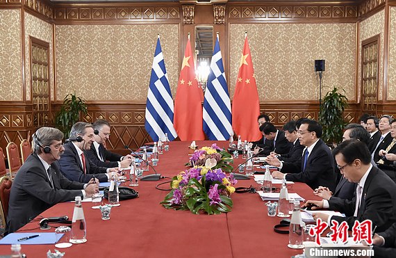李克強(qiáng)會(huì)見希臘總理:中國(guó)支持中方企業(yè)參與希臘私有化項(xiàng)目